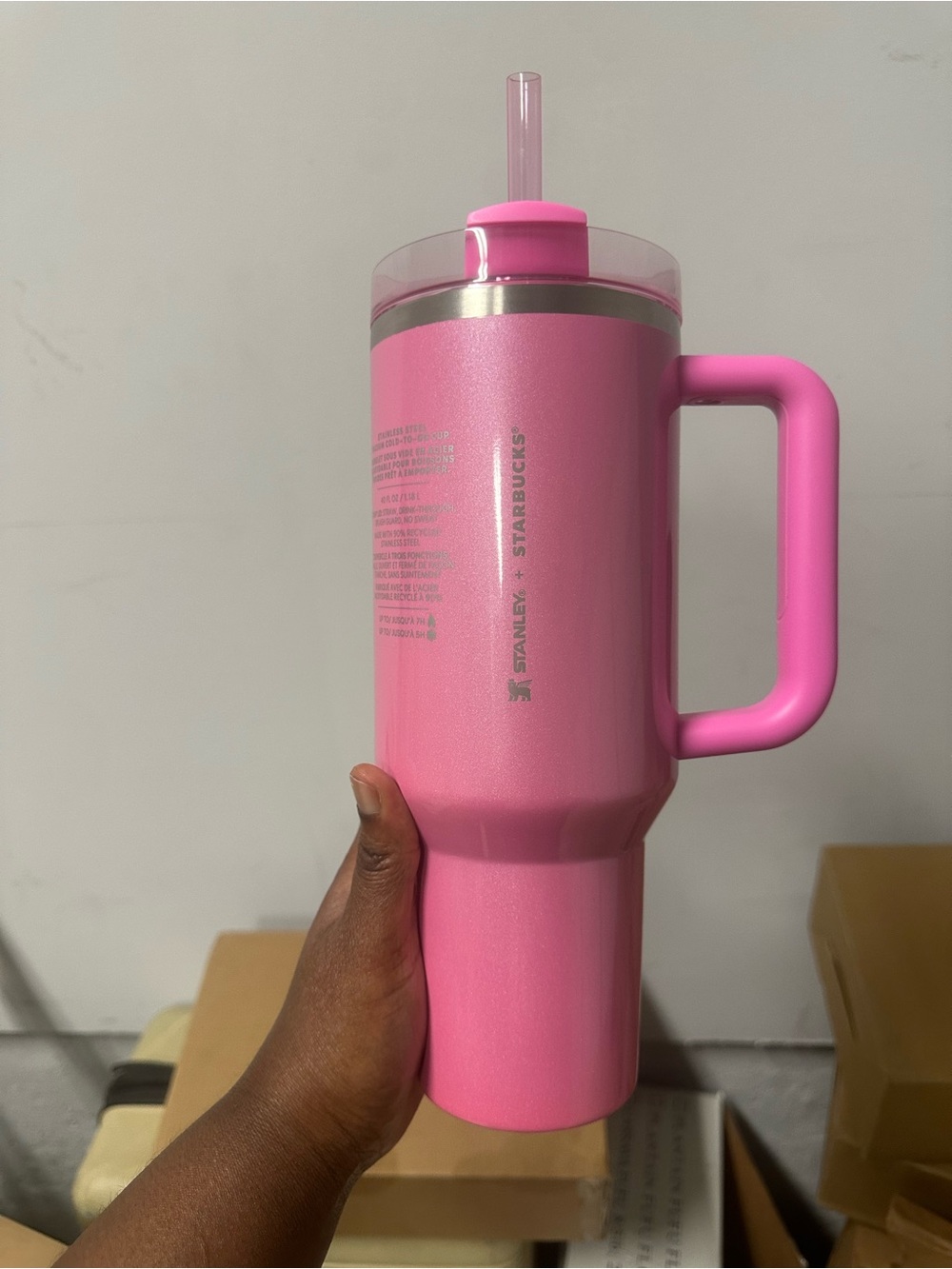 Stanley x Starbucks Winter Pink 40oz Quencher